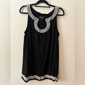 Elegant INC Black and White Embellished Women's Top size 2X